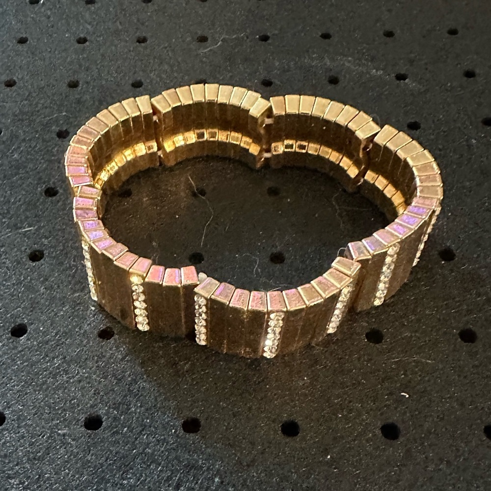 Gold-Tone Crystal Accent Stretch Bracelet - Women's Jewelry